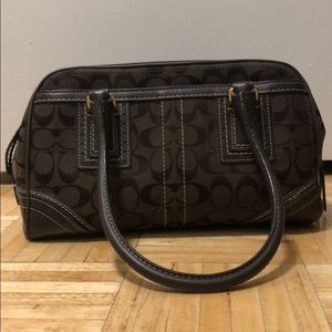 Coach Monogram Satchel in Brown